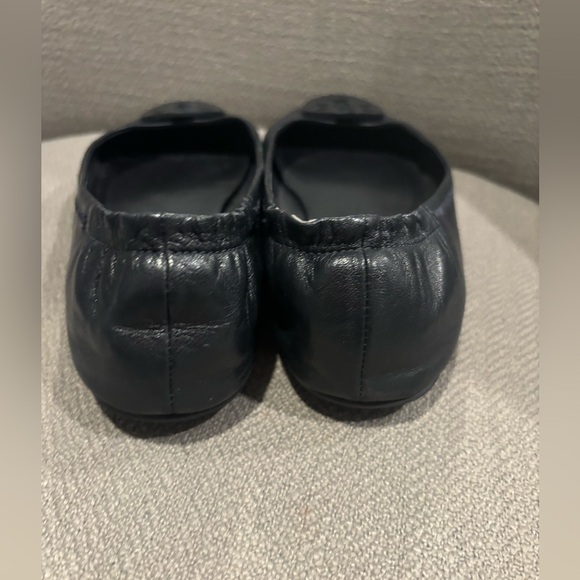 Tory Burch Navy Blue Ballet Flats Leather 7.5 - Picture 3 of 4